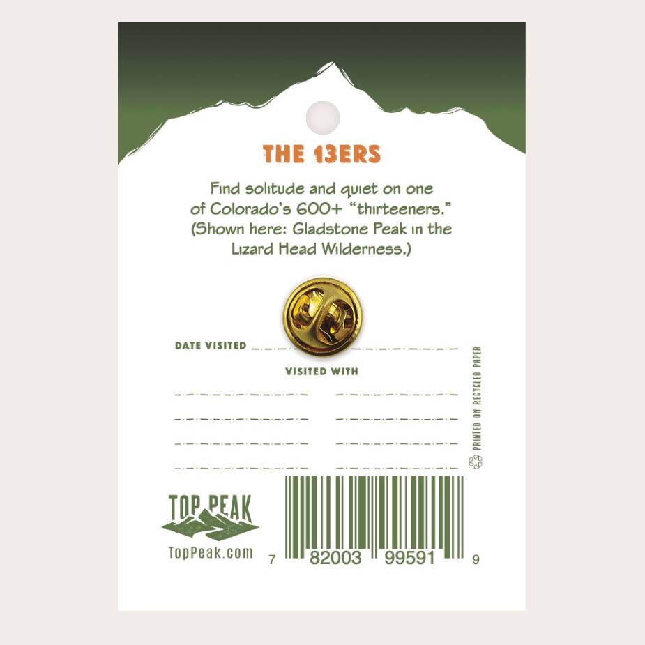 Colorado 13ers Pin
