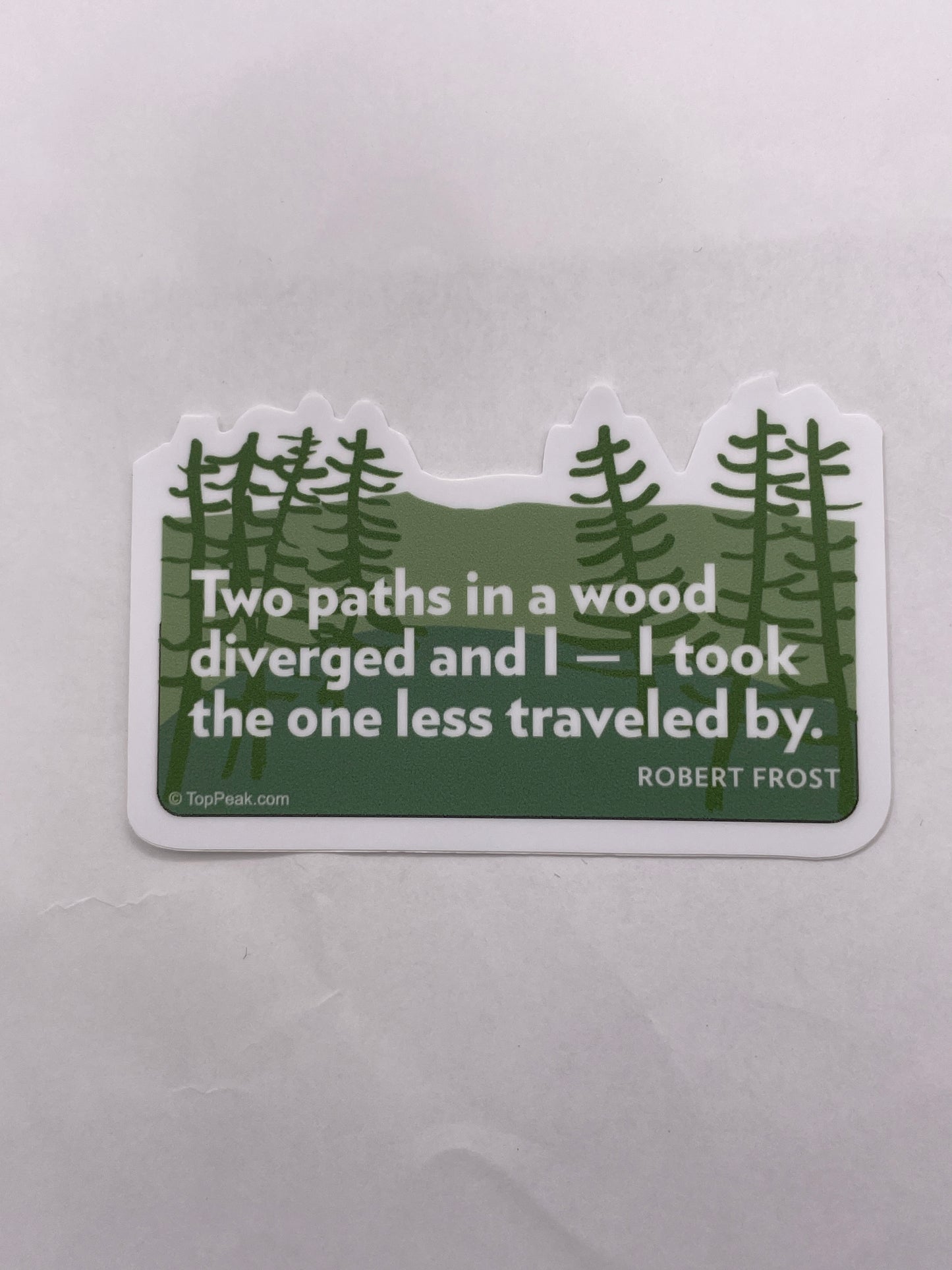 Two Paths in a Wood Sticker