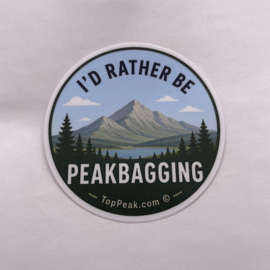 I'd Rather Be Peakbagging Sticker
