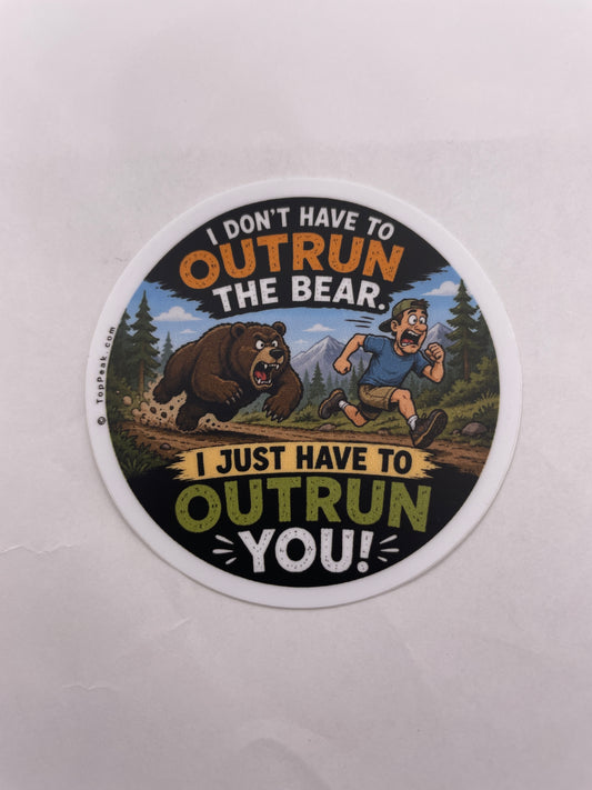 Outrun the Bear Sticker