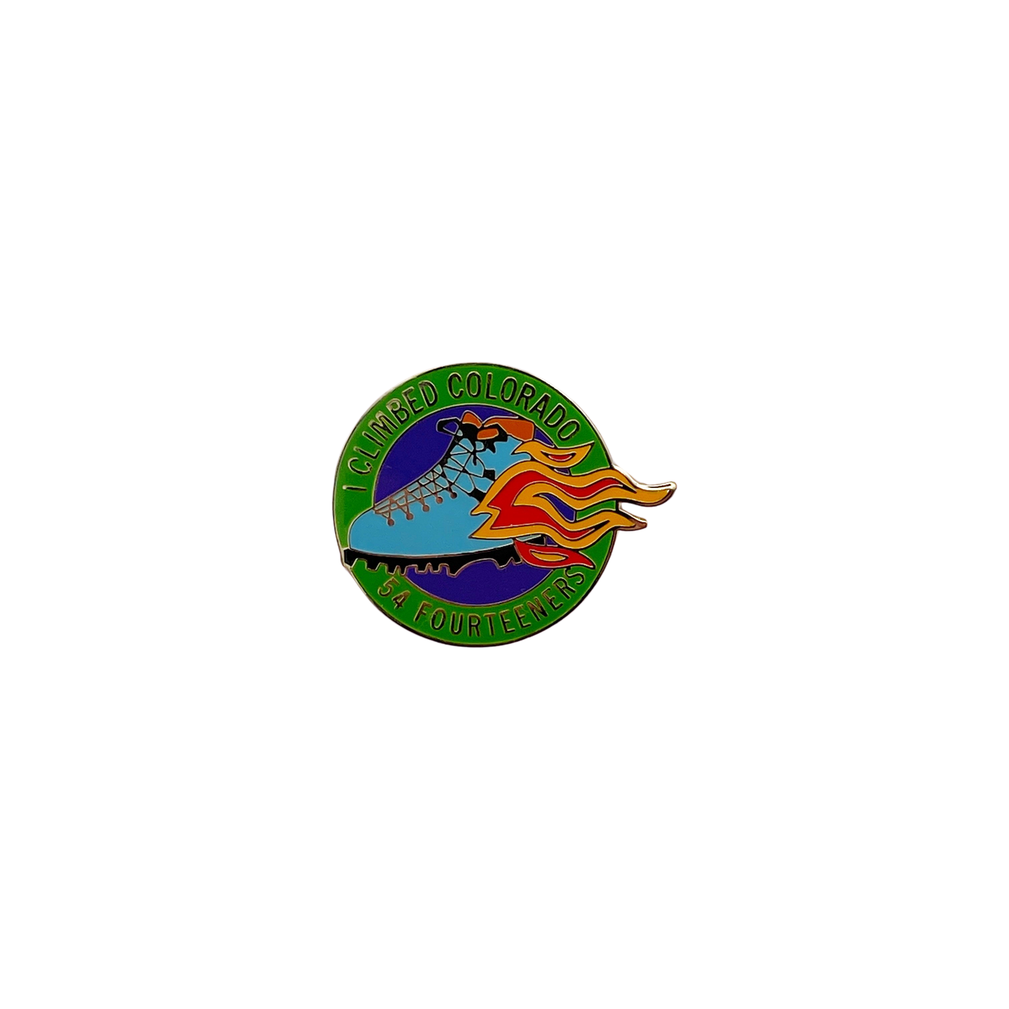 Flaming Boot Pin