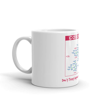 Colorado 14er Map Mug