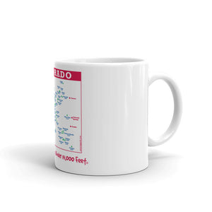 Colorado 14er Map Mug